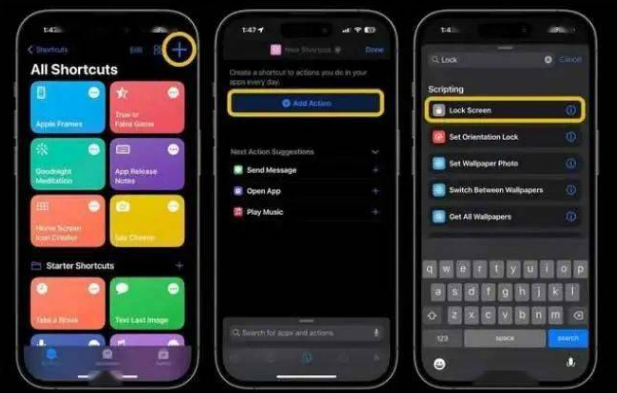建宁苹果14锁屏维修店分享iPhone14升级iOS16.4后如何创建锁屏快捷方式 